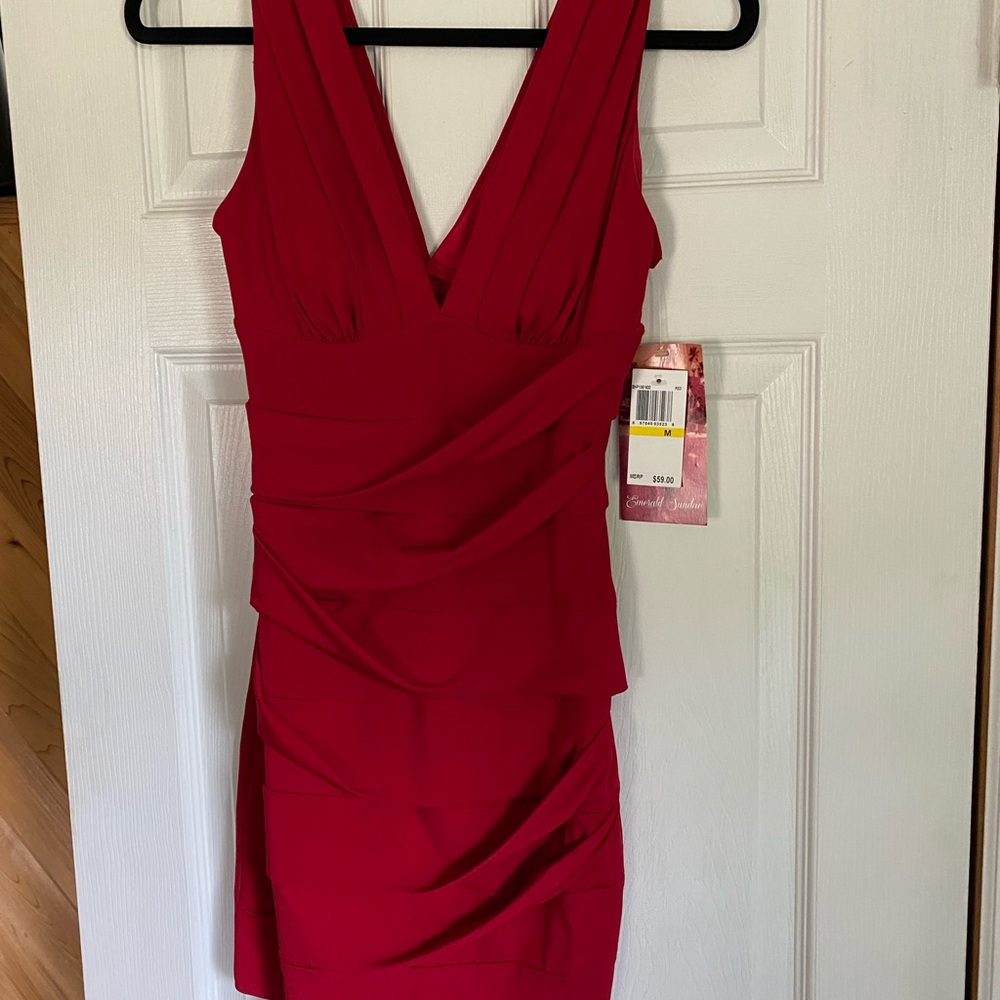 Emerald Sundae red dressy mini dress